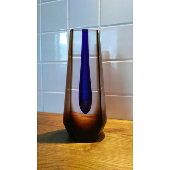 Image 1 of Vase vintage en verre par Pavel Hlava - 1970