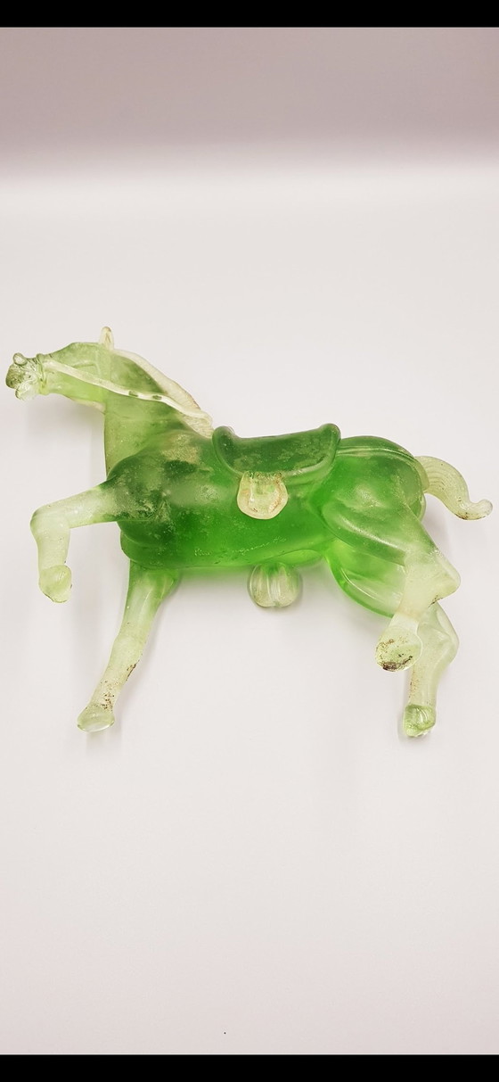 Image 1 of Cheval Coroso en verre de Murano signé Maestro Pino Signoretto