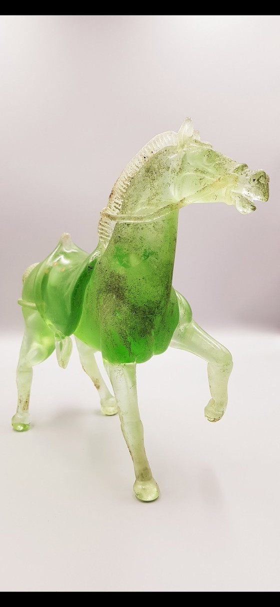 Image 1 of Cheval Coroso en verre de Murano signé Maestro Pino Signoretto