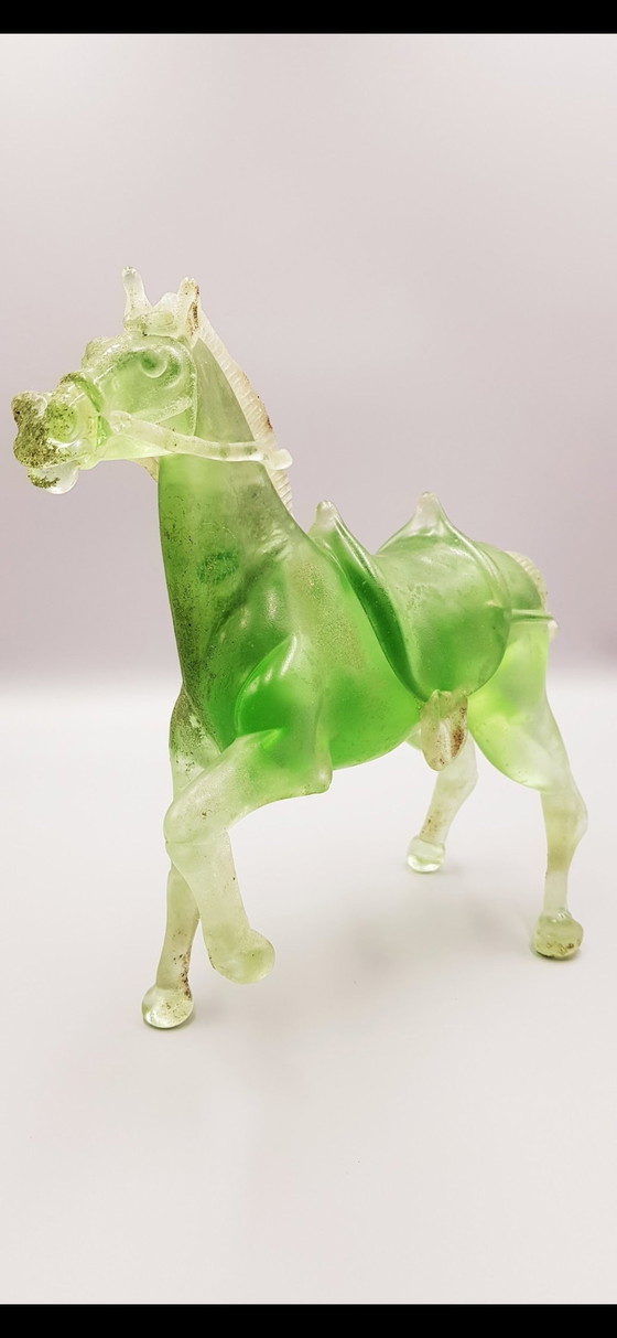 Image 1 of Cheval Coroso en verre de Murano signé Maestro Pino Signoretto