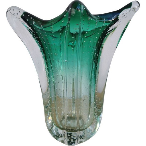 Vase vintage en verre de Murano, Italie 1970