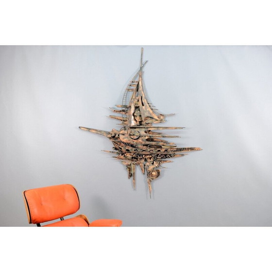 Image 1 of Sculpture murale vintage en métal de M. Di Giovanni, Allemagne 1979