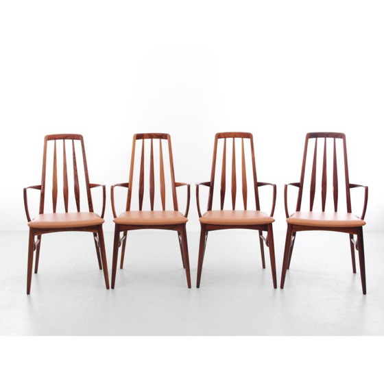 Image 1 of Ensemble de 4 chaises vintage en bois de rose modèle "Eva" par Niels Koefoed, 1964