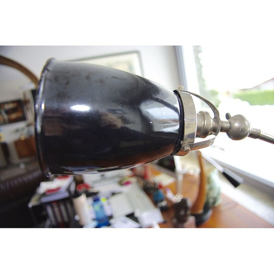 Image 1 of Lampe d'architecte suisse patella vintage en noyer Suisse 1950