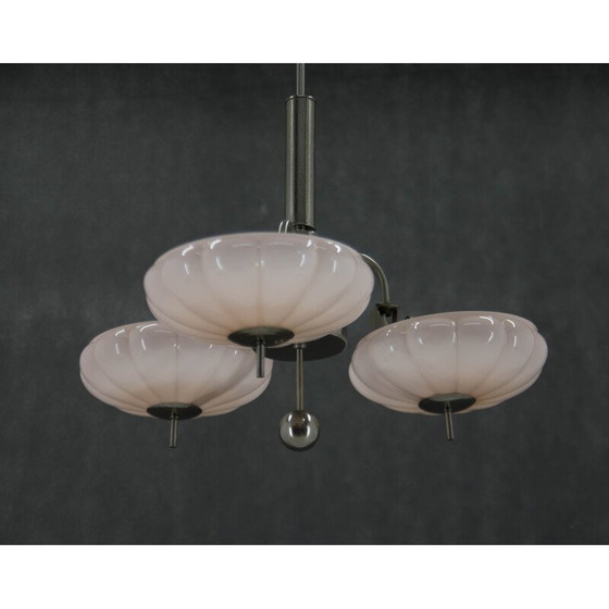 Image 1 of Abat-jour en verre vintage en forme de Tangerine rose