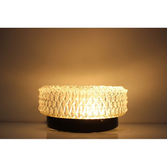 Image 1 of Plafonnier vintage en métal et verre, Tchécoslovaquie, années 1970