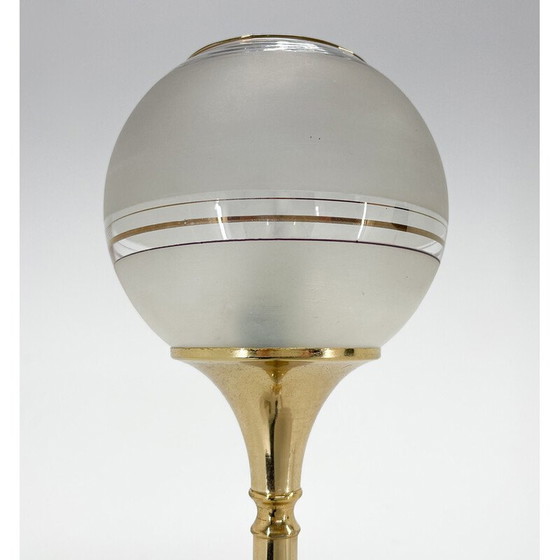 Image 1 of Lampadaire italien vintage en métal et verre, 1970