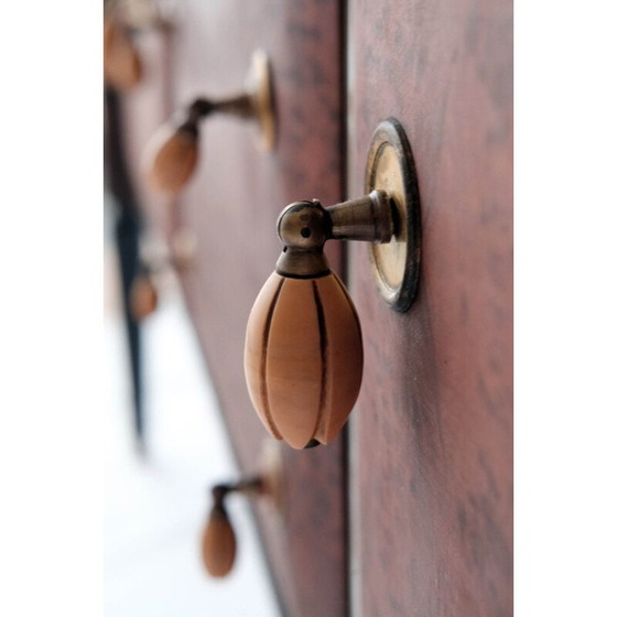 Image 1 of Buffet vintage en placage de bois fendu par Paolo buff, Italie 1960