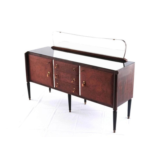 Image 1 of Buffet vintage en placage de bois fendu par Paolo buff, Italie 1960