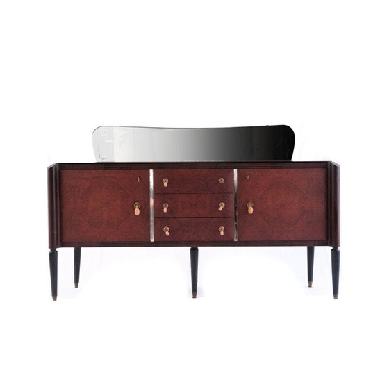 Image 1 of Buffet vintage en placage de bois fendu par Paolo buff, Italie 1960