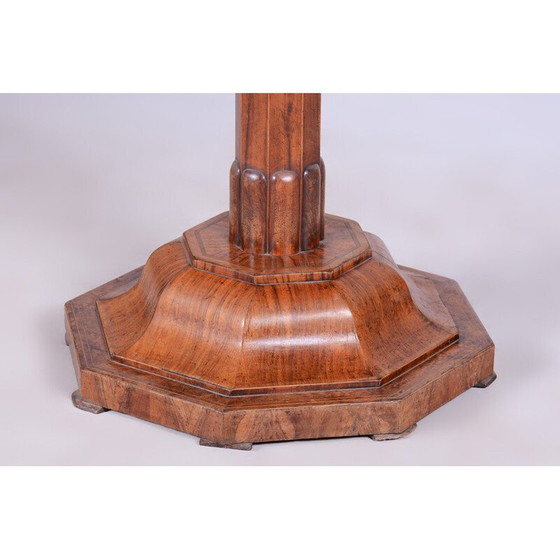 Image 1 of Table ronde pliante en noyer Biedermeier autrichien, années 1820