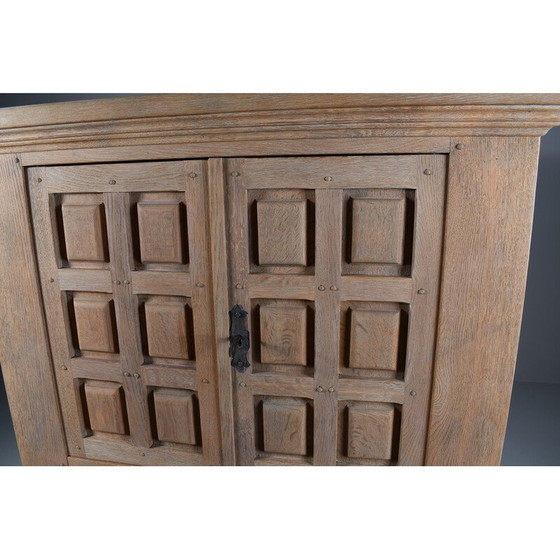 Image 1 of Armoire en bois de chêne cérusé du Mid Century