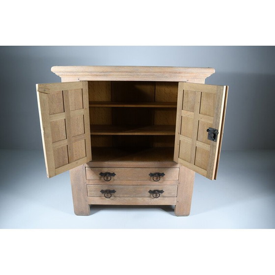 Image 1 of Armoire en bois de chêne cérusé du Mid Century