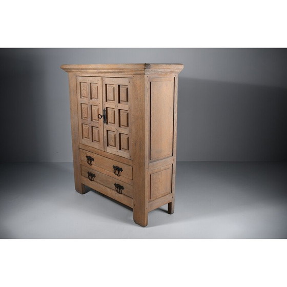 Image 1 of Armoire en bois de chêne cérusé du Mid Century