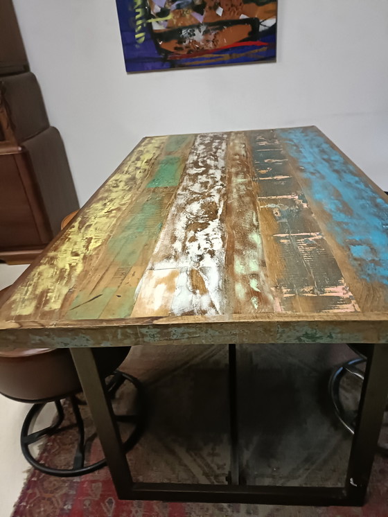 Image 1 of Table de salle à manger industrielle