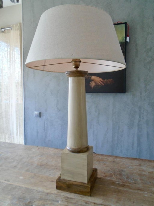 Porta Romana Coral Reef Coffee Wood Table Lamp 1 Piece 84 Cm