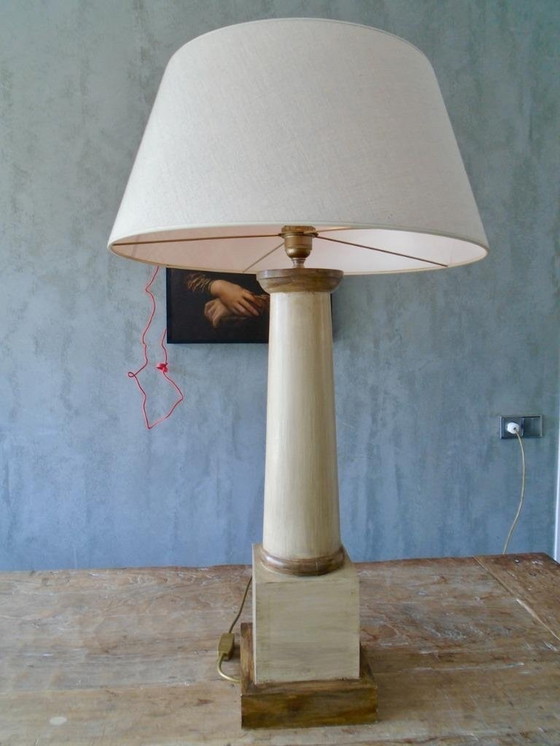 Image 1 of Porta Romana Coral Reef Coffee Wood Table Lamp 1 Piece 84 Cm