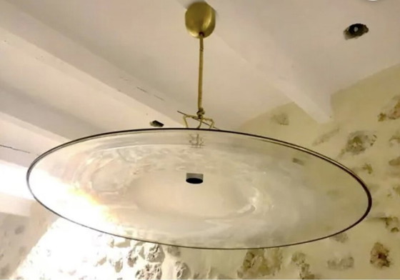 Image 1 of Lampe suspendue vintage en verre de Murano par Vistosi, années 1980
