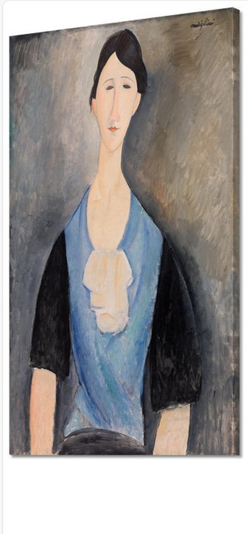 Amedeo Modigliani -- Jeune femme en bleu