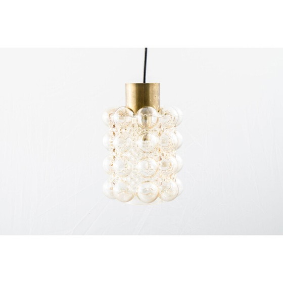 Image 1 of Paire de plafonniers vintage en verre bullé par Helena Tynell & Heinrich Gantenbrink pour Limburg 1960s