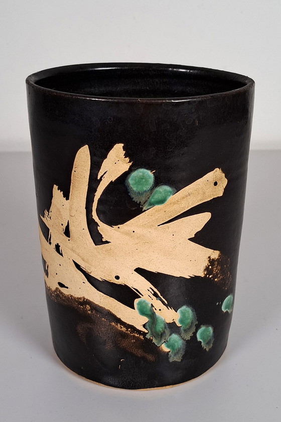 Image 1 of Vase décoré abstrait