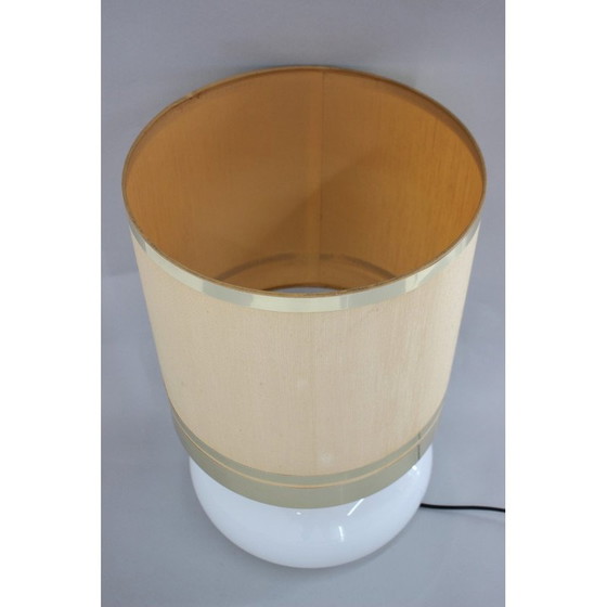 Image 1 of Lampe de table vintage en verre et laiton, Italie 1970