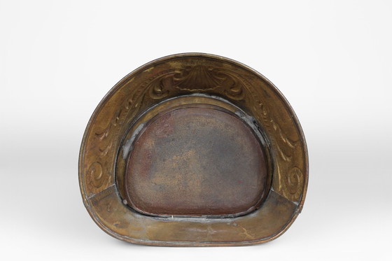 Image 1 of Porte-parapluies rustique orné en cuivre, France 1900