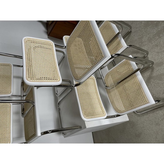Image 1 of Ensemble de 6 chaises vintage B32 de Marcel Breuer, Italie