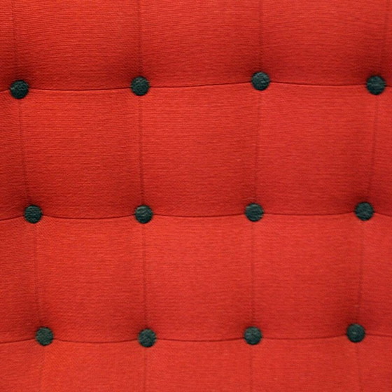 Image 1 of Fauteuil scandinave vintage en laine rouge par Nanna Ditzel, 1950