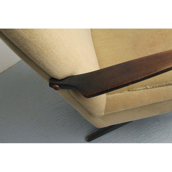 Image 1 of Fauteuil à ciseaux vintage en velours, années 1950