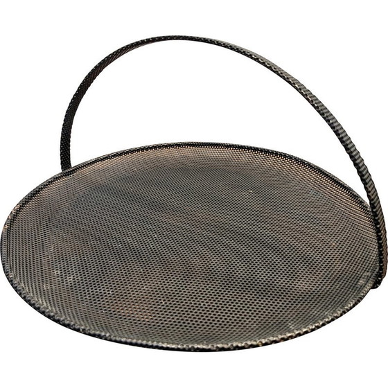 Image 1 of Panier vintage en métal noir par Mathieu Mategot, 1950-1960
