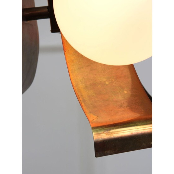Image 1 of Lustre minimaliste vintage en cuivre, 1970