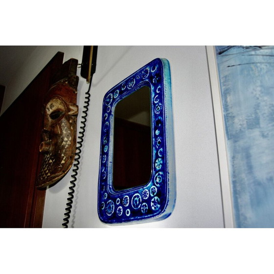 Image 1 of Miroir vintage en céramique de Vegvari, 1970