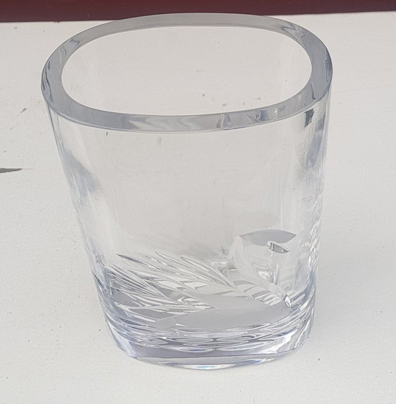 Image 1 of Vase en cristal avec cygne