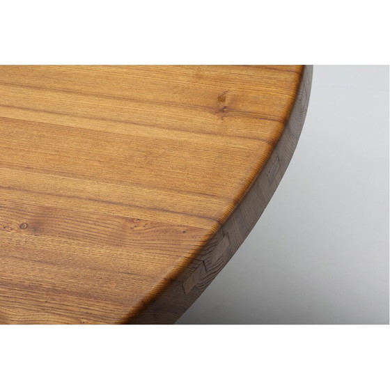 Image 1 of Table de salle à manger vintage en bois d'orme T21 par Pierre Chapo, France 1973