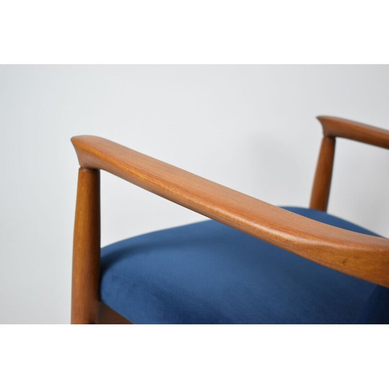 Image 1 of Fauteuil vintage GFM64, icône velours bleu années 1960