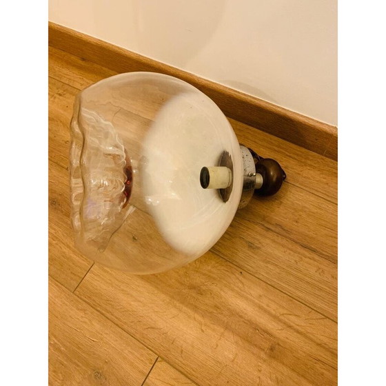 Image 1 of Lampe suspendue vintage Mazzega en verre de Murano ambre, 1960s