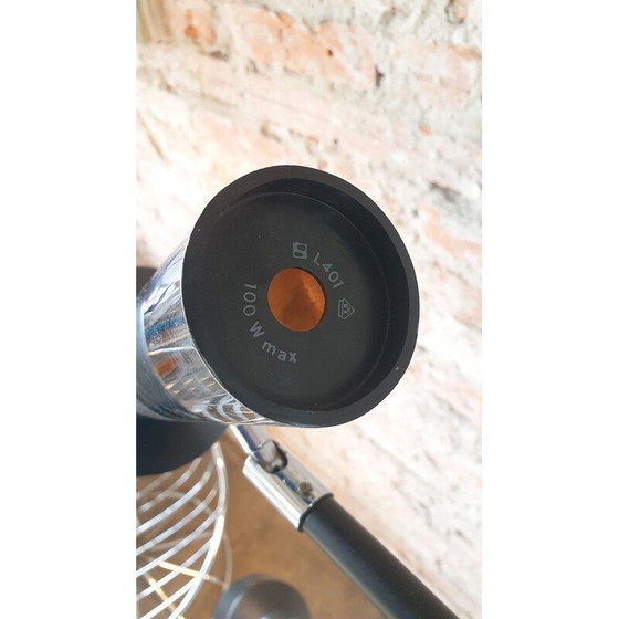 Image 1 of Lampadaire vintage argent-noir, 1970