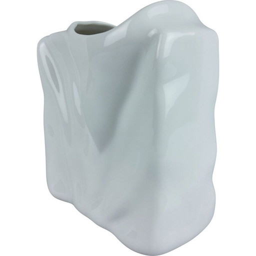 Vase vintage en porcelaine blanche Eschenbach 1980