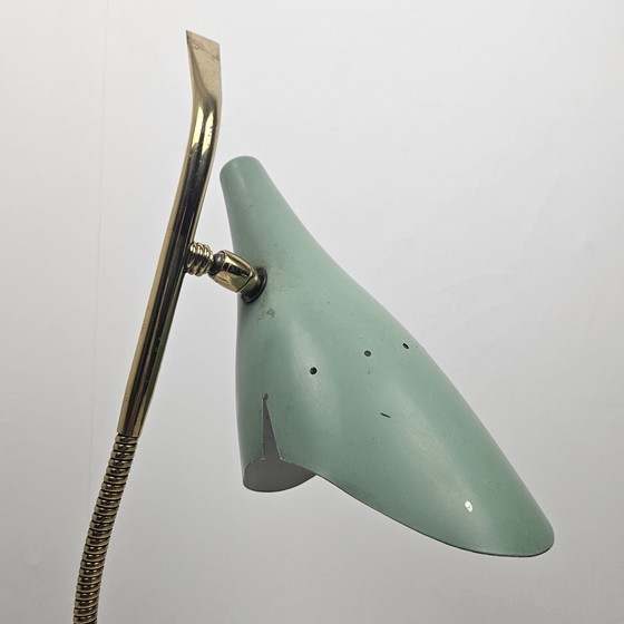 Image 1 of Lampe de table avec pied en marbre par Oscar Torlasco, Italie 1955