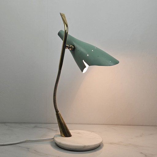 Lampe de table avec pied en marbre par Oscar Torlasco, Italie 1955