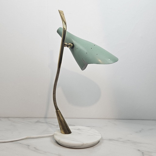 Lampe de table avec pied en marbre par Oscar Torlasco, Italie 1955