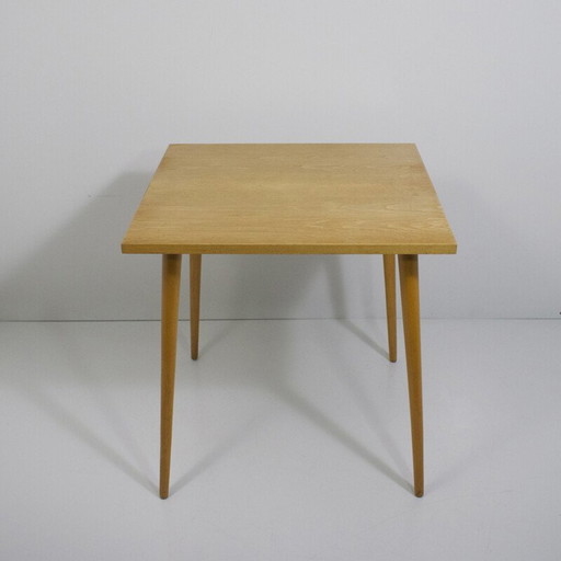 Table carrée en bois vintage par Otto Bretschneider K.G.1950