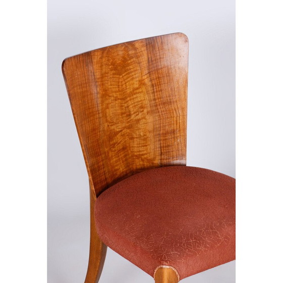 Image 1 of Ensemble de 4 chaises Art-Déco vintage en hêtre et noyer par Jindrich Halabala pour Up Zavody, Tchécoslovaquie 1940