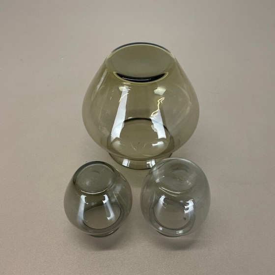 Image 1 of Ensemble de 3 vases vintage en turmaline par Wilhelm Wagenfeld pour Wmf, Allemagne années 1960