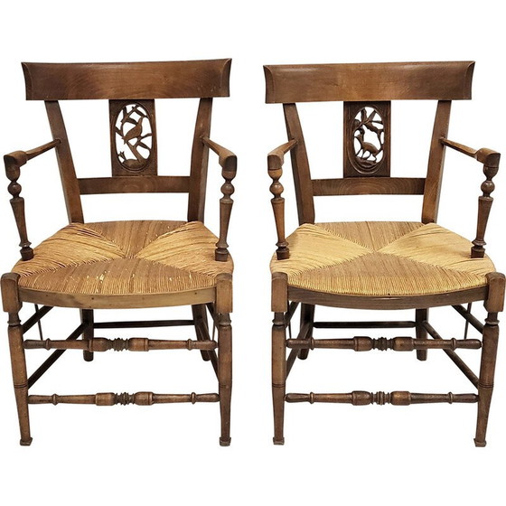 Image 1 of Paire de fauteuils landais vintage