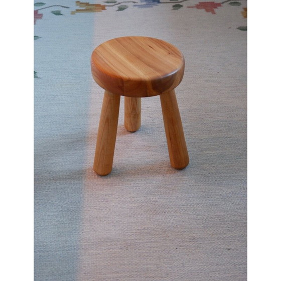Image 1 of Tabouret vintage Ingvar Hildingsson en pin massif, Suède 1980