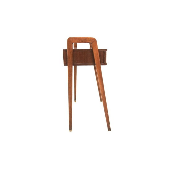 Image 1 of Table de chevet vintage en acajou et hêtre, Suède 1950