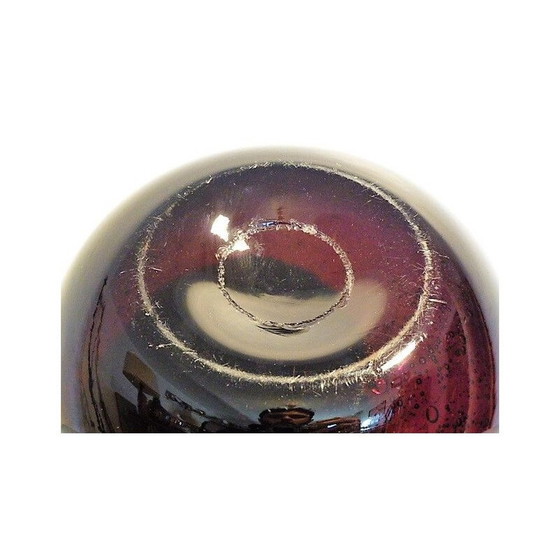 Image 1 of Vase vintage en verre soufflé violet, France 1960