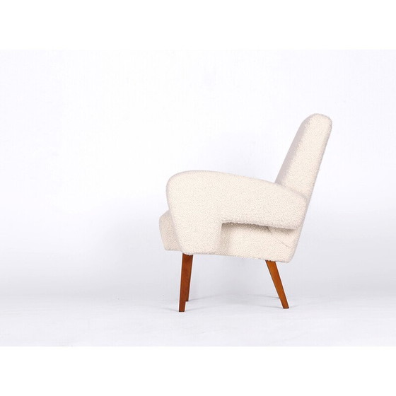 Image 1 of Fauteuil vintage en bois et laine pour Jitona, 1960s